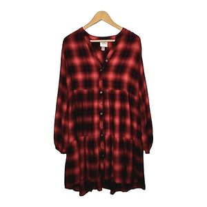 Knox Rose plaid dress size L